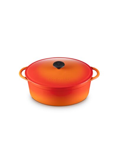 Cocotte Cousance ovale 29cm en fonte émaillée volcanique