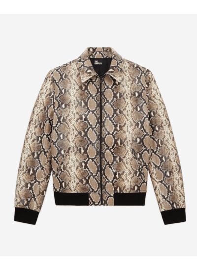 Blouson Cuir Embosse Python