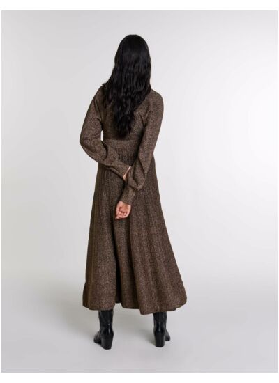 Robe longue en maille brillante maje