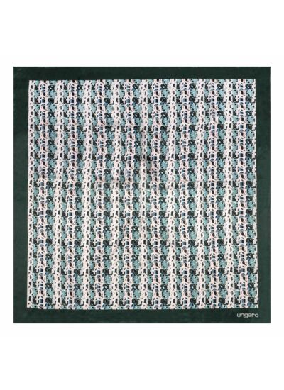 Foulard soie Umberta Dark Green -  90 cm x 90 cm