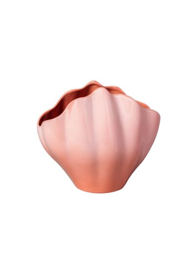 Perlemor Home - Un vase design rose, en porcelaine haut de gamme