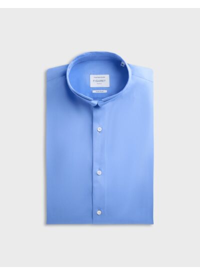 Chemise semi-ajustée bleue