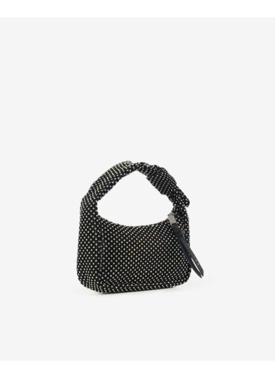 Sac En Cuir Noue Baby Mesh Strass