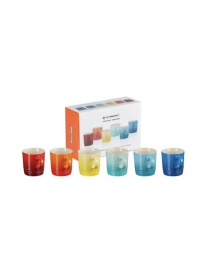 Set de 6 tasses espresso 100ml rainbow