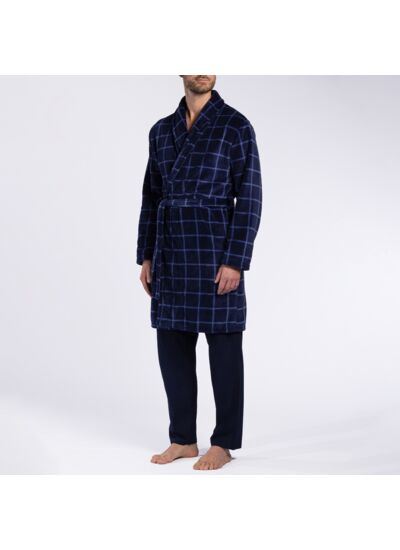 Peignoir homme VEGETAL bleu foncé