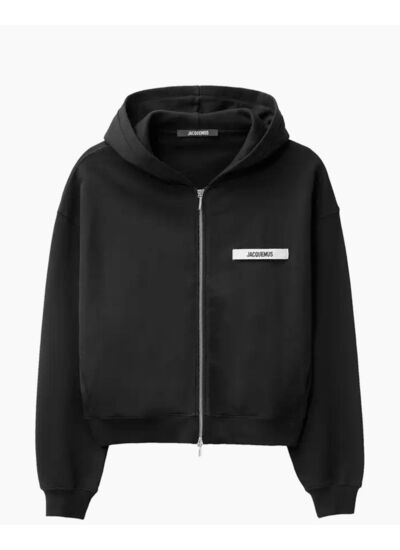 Hoodie - Gros Grain Zippé - Black