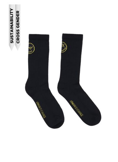 Chaussettes Courtes Pour Hommes - Marine/Aspen Smiley