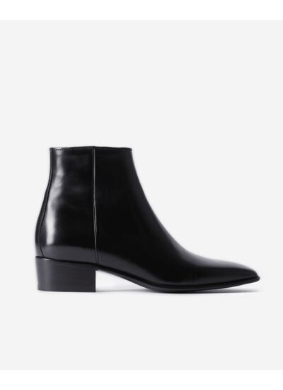 Bottines En Cuir Avec Zip Interieur Femme