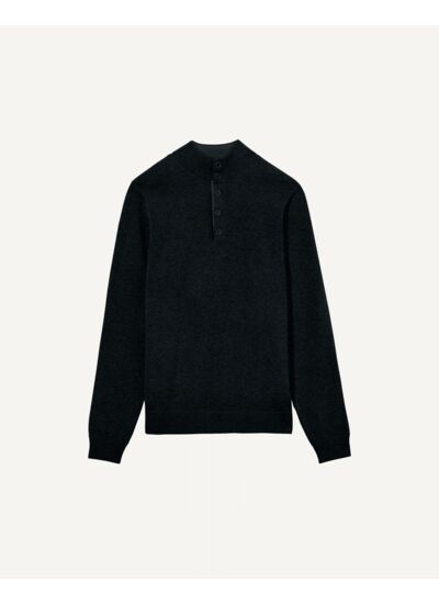 Pull col montant bicolore - Homme - NOIR/MARINE