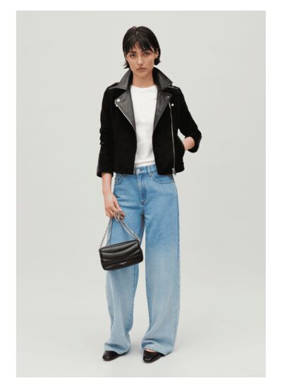 Chemise Veste Cuir Claudie Pierlot Veste En Cuir Noir Claudie Pierlot