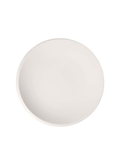 NewMoon - Assiette plate, blanche, en porcelaine haut de gamme