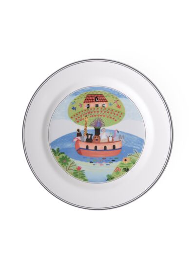 Design Naif assiette plate arche de Noé