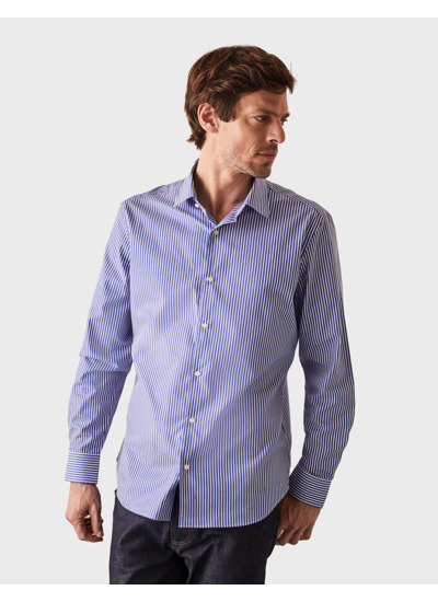 Chemise Contemporaine rayée bleue