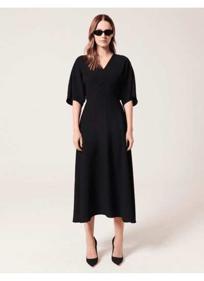 Robe Rozane Noir en Polyester