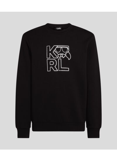 SLVR KOCKTAIL BLK LG SWEAT-SHIRT HOMME