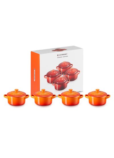 Coffret de 4 mini cocottes 250ml en céramique volcanique