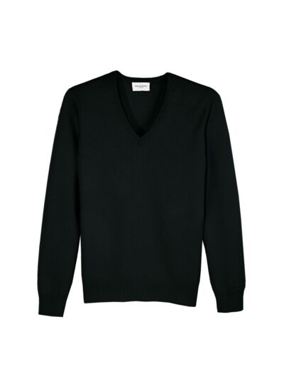 Pull V 4 fils - Homme - NOIR