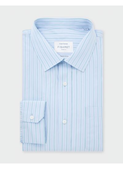 Chemise Classique rayée bleue