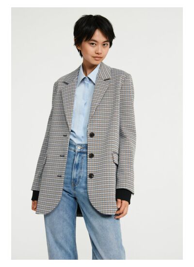 Veste à carreaux tailleur