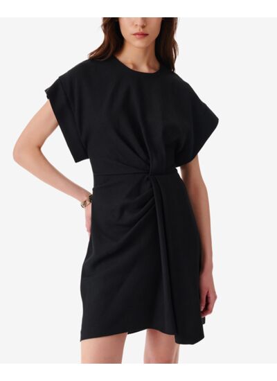 Robe Courte Col Rond À Fronces Pena