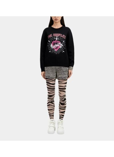 Pull Col Rond Jacquard Sacred Heart Femme