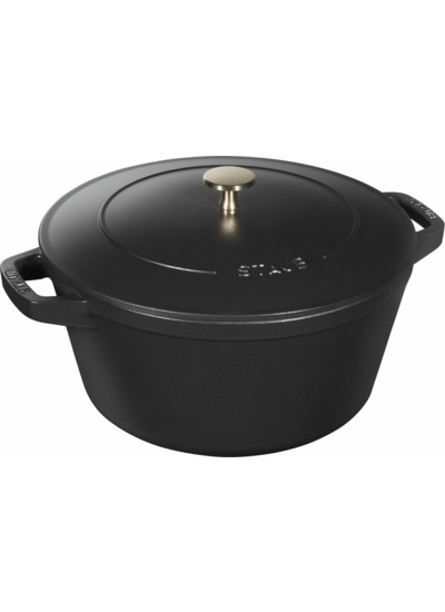 Cocotte second choix 24 cm, Rond(e), Noir, Fonte