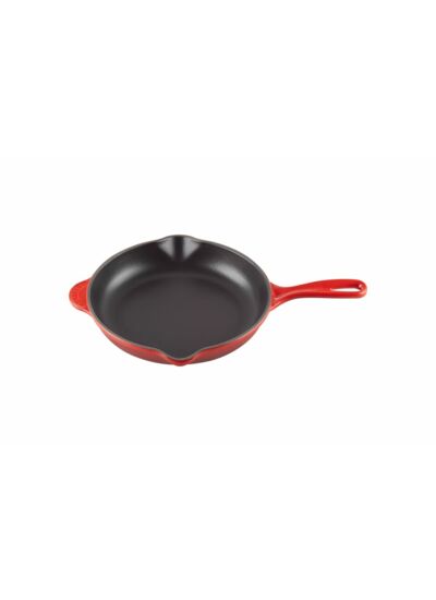 Skillet rond 23cm en fonte émaillée cerise