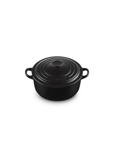 Cocotte ronde 20cm en fonte émaillée noire