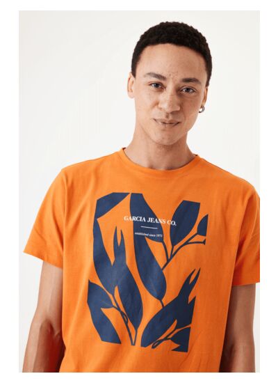 Men T-shirt Orange