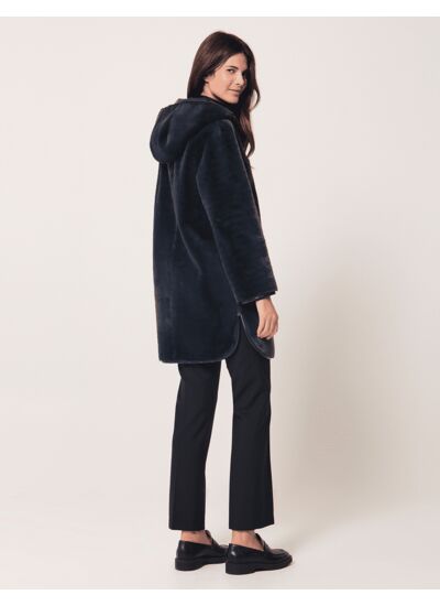 Manteau Milor-Manteau mi-long réversible marine