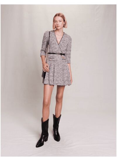 Robe courte en tweed