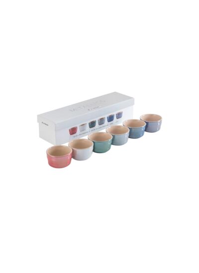 Set de 6 ramequins 100ml en céramique Collection metallics