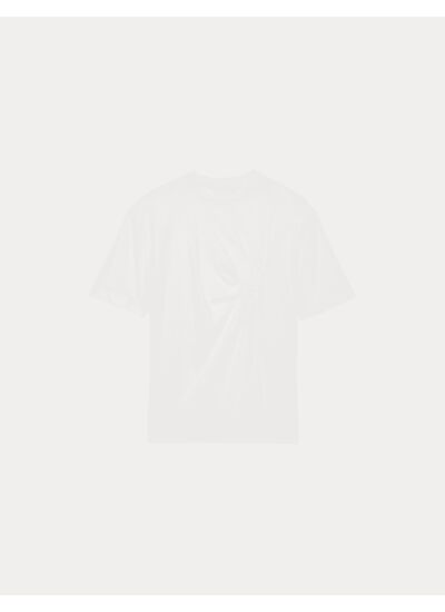Top Tomas-T-shirt ample à fronces blanc