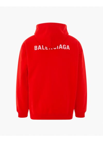 Balenciaga Hoodie - Logo White - Red