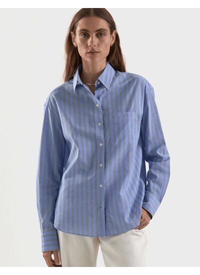 Chemise Charlotte rayée bleue