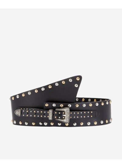 Ceinture Large Taille Haute Avec Pieces Metalliques