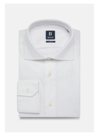 Pin Point Stretch Cotton Windsor Collar Slim Fit