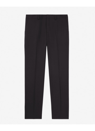 Pantalon De Costume Noir En Laine