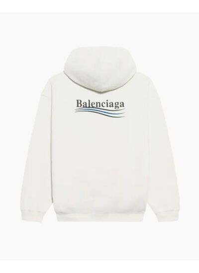 Balenciaga Hoodie - Political Campaign Medium Fit - White