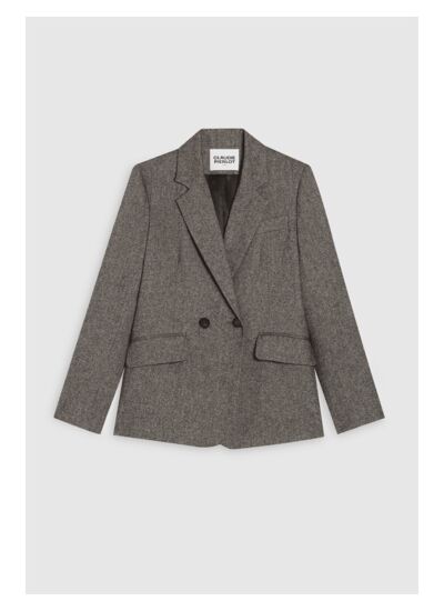 Veste gris chiné tailleur