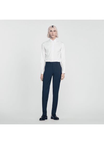 Pantalon de costume en laine stretch