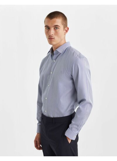 Chemise Contemporaine rayée bleue