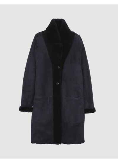 Manteau Manosc-100% Peau Lainée