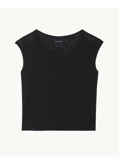 T-Shirt Karol T-shirt col v sans manches lin Kujten