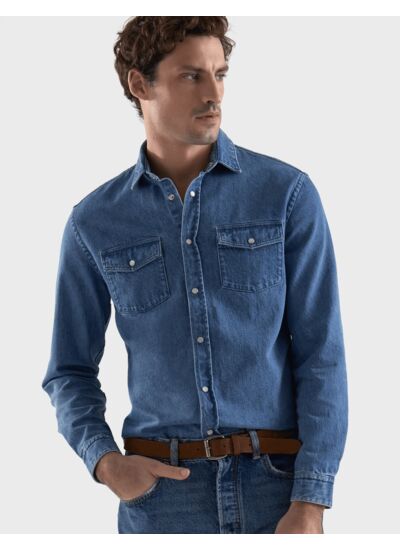 Chemise Marceau en denim bleu