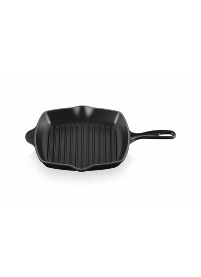 Skillet gril carré 26cm en fonte émaillée noire