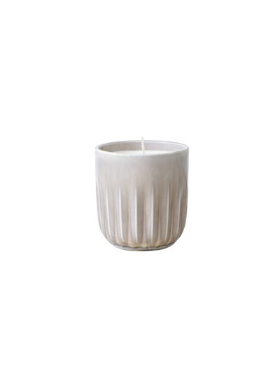 Perlemor Home - Bougie parfumée, beige, en porcelaine haut de gamme