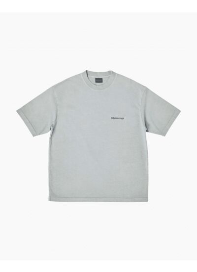 Balenciaga Small Logo Tee Grey