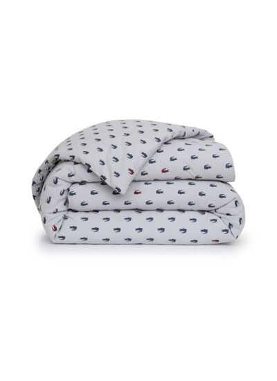 Lacoste - Housse de couette en coton gris, L Lacoste