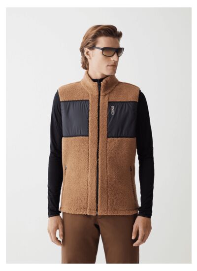 Gilet en maille effet sherpa